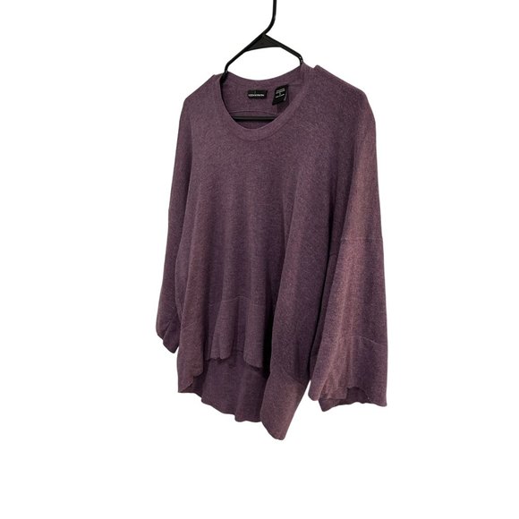 Moda International Purple Loose Fit Sweater Cashmere Blend Sz Small - Picture 3 of 8